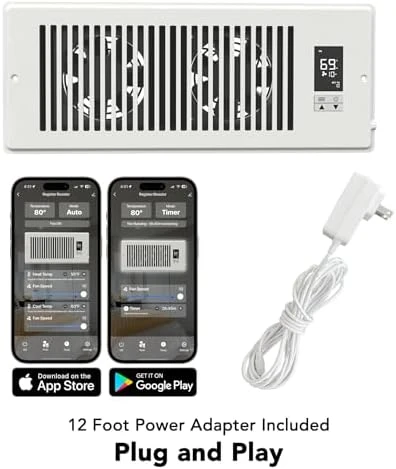 Register Booster Fan for 6" x 10" Registers — Smart Fan, Quietcool