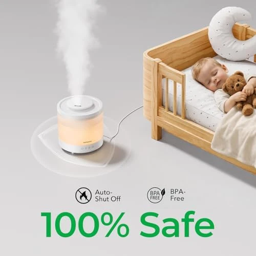 Small Humidifiers - 2 Packs 1.5L Cool Mist Top Fill Humidifier — Humidifier, Homvana