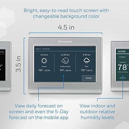 Smart Color Thermostat, 7 Day Programmable, Touch Screen, Energy Star, Alexa Ready (Renewed) — Smart Thermostat, Visit the Amazon Renewed Store