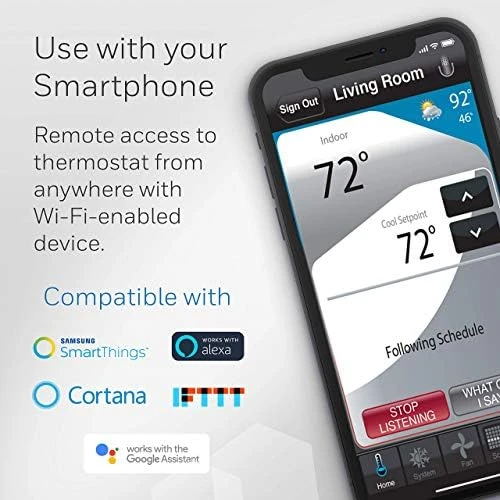 Smart Color Thermostat, 7 Day Programmable, Touch Screen, Energy Star, Alexa Ready (Renewed) — Smart Thermostat, Visit the Amazon Renewed Store