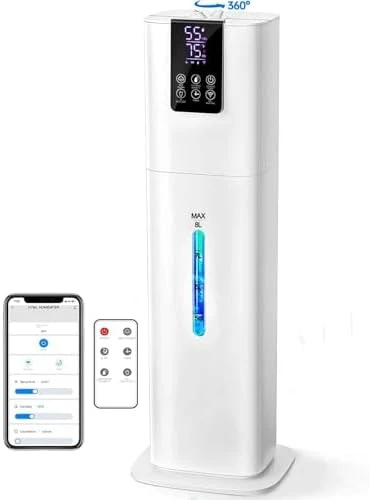 Smart Humidifier with App Control, 2.1Gal Capacity — Humidifier, Hiswelle
