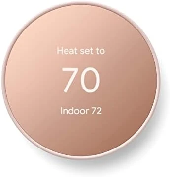 Smart Thermostat for Home - Programmable WiFi Thermostat - Sand (Renewed) — Smart Thermostat, Google Nest