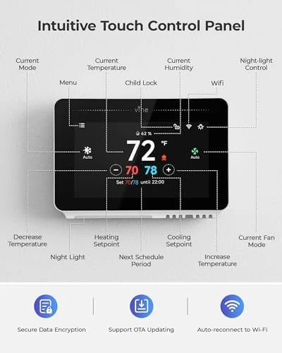 Smart Thermostat with Nightlight — Smart Thermostat, vine