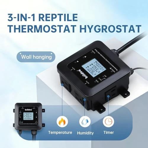 Smart WiFi Temperature and Humidity Controller with Timer Outlet — Smart Thermostat, briidea