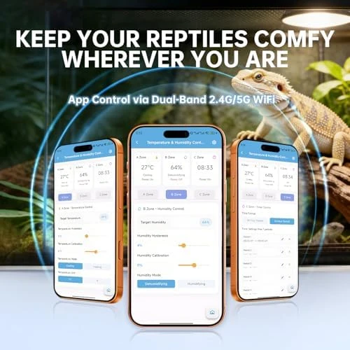 Smart WiFi Temperature and Humidity Controller with Timer Outlet — Smart Thermostat, briidea