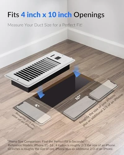 Super Quiet Register Booster Fan — Smart Fan, Howeall