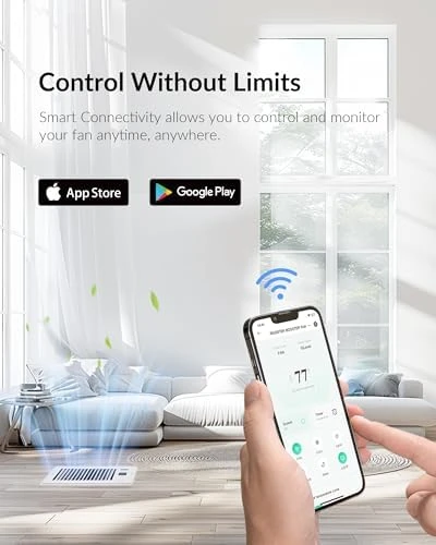 Super Quiet Register Booster Fan — Smart Fan, Howeall