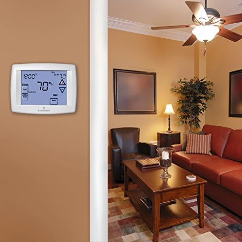Touchscreen 7-Day Programmable Thermostat — Smart Thermostat, White-Rodgers