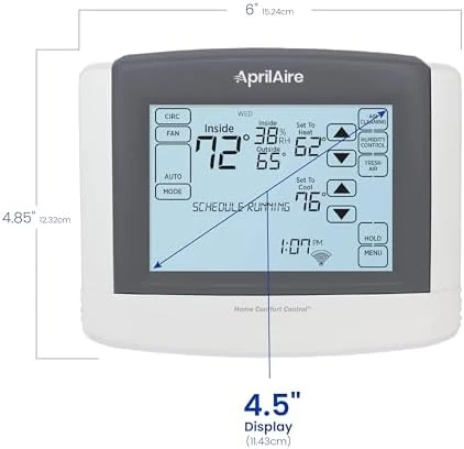 Wi-Fi Programmable Touchscreen Thermostat with IAQ Control — Smart Thermostat, AprilAire