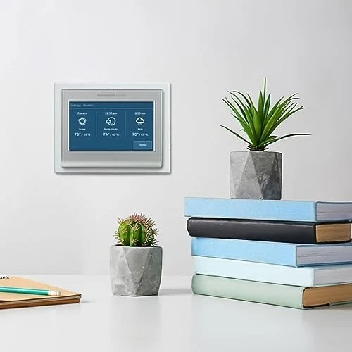 Wi-Fi Smart Color Thermostat + Wall Plate — Smart Thermostat, Honeywell