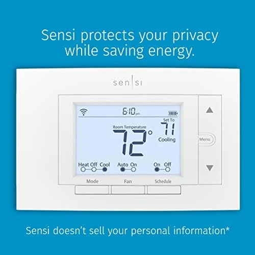 Wi-Fi Smart Thermostat with Wall Plate — Smart Thermostat, Emerson