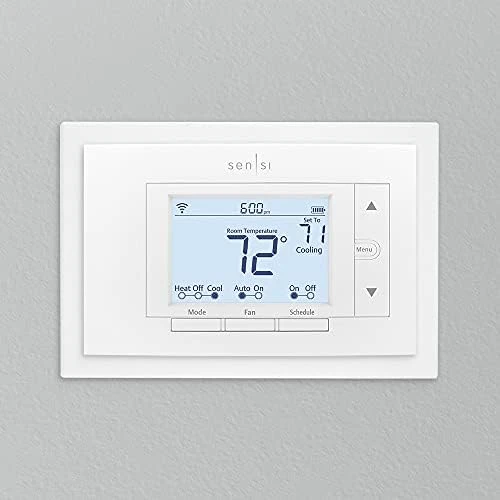 Wi-Fi Smart Thermostat with Wall Plate — Smart Thermostat, Emerson