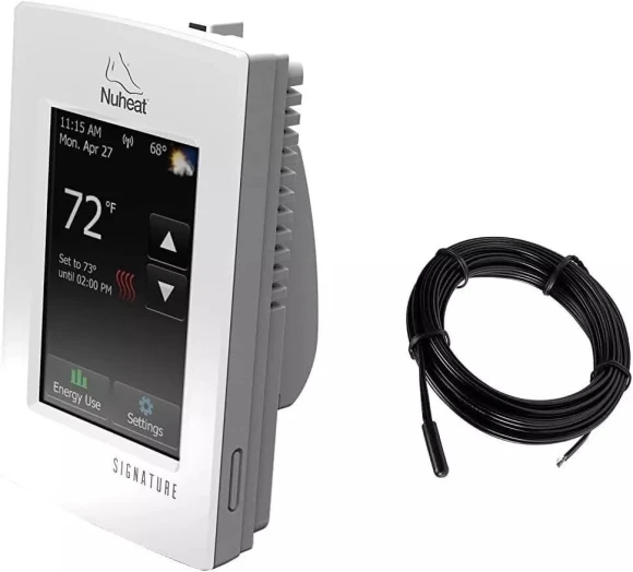 Programmable WiFi Dual-Voltage Floor Heating Thermostat with Touchscreen Interface — Smart Thermostat, nVent Nuheat