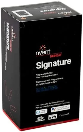 Programmable WiFi Dual-Voltage Floor Heating Thermostat with Touchscreen Interface — Smart Thermostat, nVent Nuheat