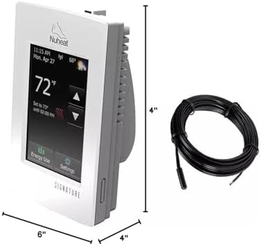 Programmable WiFi Dual-Voltage Floor Heating Thermostat with Touchscreen Interface — Smart Thermostat, nVent Nuheat