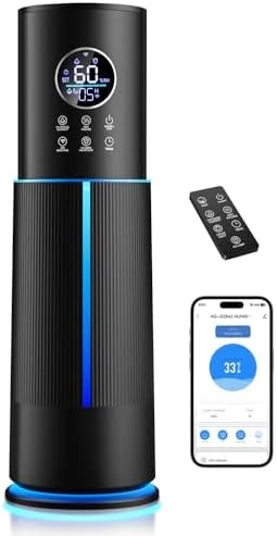 10L/2.64 Gal Humidifier for Large Room 600ft² 60H Runtime 24H Timer Auto Mode APP & Remote Control Top Fill Diffuser... — Humidifier, let'me
