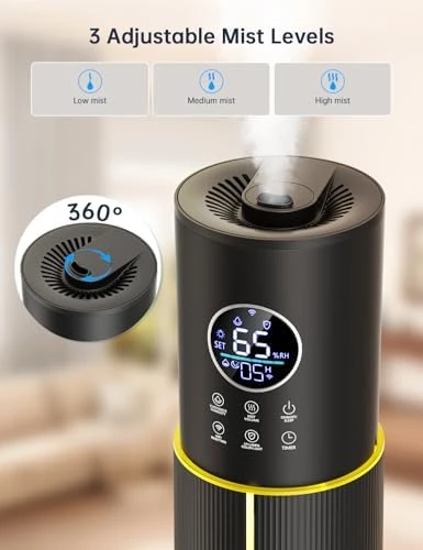 10L/2.64 Gal Humidifier for Large Room 600ft² 60H Runtime 24H Timer Auto Mode APP & Remote Control Top Fill Diffuser... — Humidifier, let'me