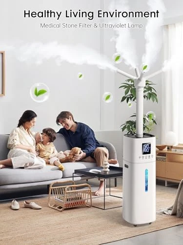 15L/4Gal Humidifier Large Room, 600mL/h Misting, 1200ft² Coverage, Auto Humidity Control, 72H Runtime, Top Fill, Aroma... — Humidifier, Nexva