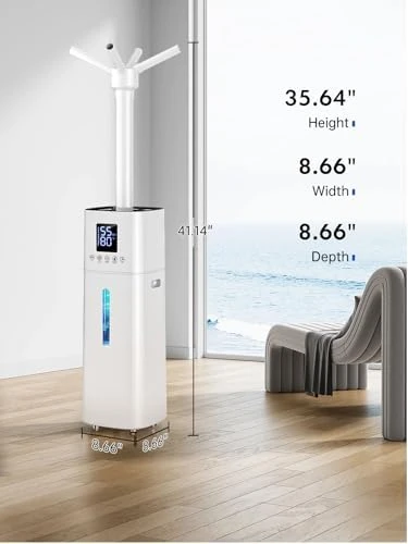 15L/4Gal Humidifier Large Room, 600mL/h Misting, 1200ft² Coverage, Auto Humidity Control, 72H Runtime, Top Fill, Aroma... — Humidifier, Nexva