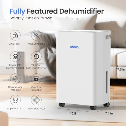 30 Pints Smart Dehumidifier with WiFi App — Dehumidifier, WHOY