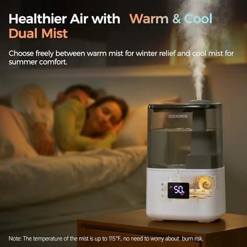 6L Warm and Cool Mist Humidifier with Remote — Humidifier, BOXING