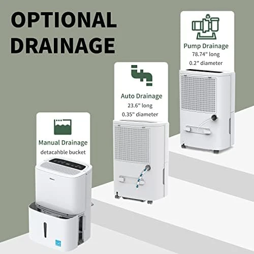 7,000 Sq.Ft Energy Star Dehumidifier with Pump and WIFI — Dehumidifier, Shinco
