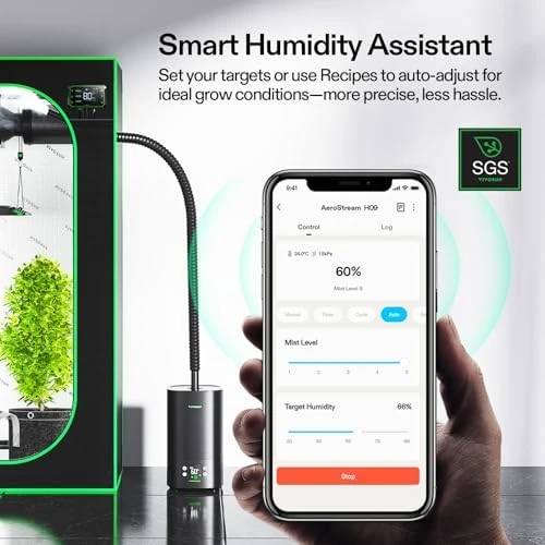 AeroStream H05 Intelligent Wi-Fi Humidifier and AeroWave E6 Gen2 — Humidifier, VIVOSUN