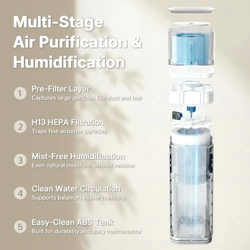 Air Purifier and Humidifier Combo for Large Rooms — Humidifier, AIREAL