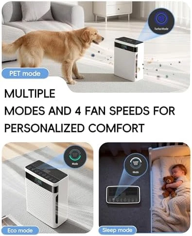 Air Purifier with Pet Hair Capture, H13 HEPA Filter, Smart Auto Mode — Air Purifier, TER