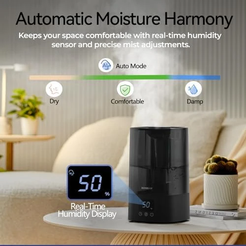 Automatic Humidifier for Bedroom Large Room — Humidifier, Rosekm