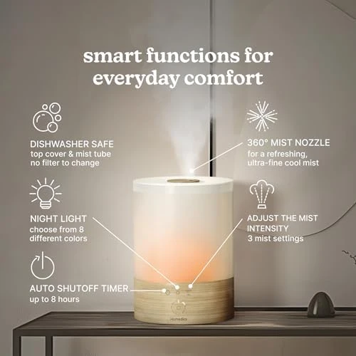 Cool Mist Ultrasonic Humidifier — Humidifier, Homedics
