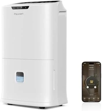 Dehumidifier for Basement & Home, Up to 5500 Sq. Ft, 90 Pint Smart Wi-Fi Control — Dehumidifier, Pauvoern