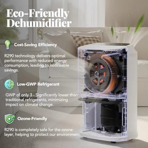 Dehumidifier for Basement & Home, Up to 5500 Sq. Ft, 90 Pint Smart Wi-Fi Control — Dehumidifier, Pauvoern