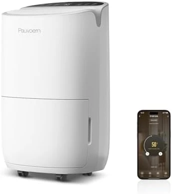 Dehumidifier for Basement & Home, Up to 5500 Sq. Ft, 90 Pint Smart Wi-Fi Control — Dehumidifier, Pauvoern