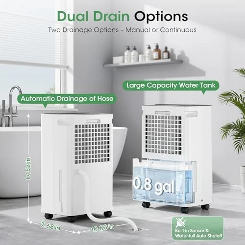 Dehumidifier for Basement, Smart APP WiFi Control, 35 Pint — Dehumidifier, Manastin