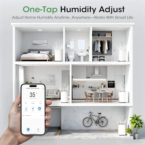 Dehumidifier for Basement, Smart APP WiFi Control, 35 Pint — Dehumidifier, Manastin