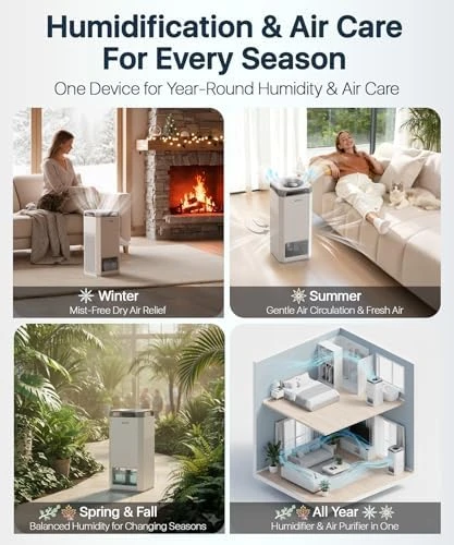 Humidifier and Air Purifier Combo — Humidifier, Afloia