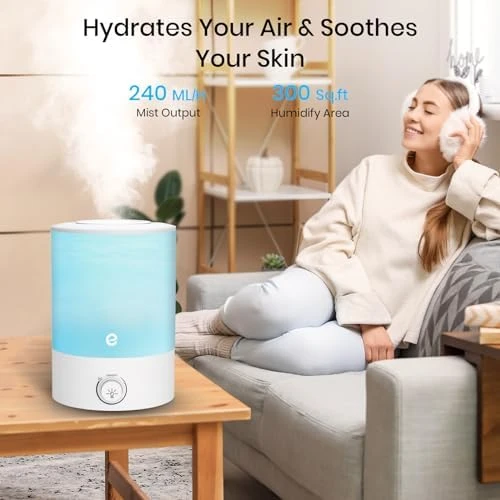 Humidifier for Bedroom — Humidifier, Esemoil