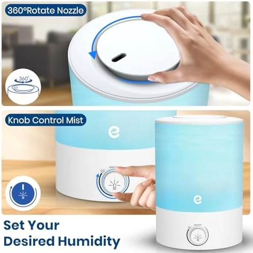 Humidifier for Bedroom — Humidifier, Esemoil