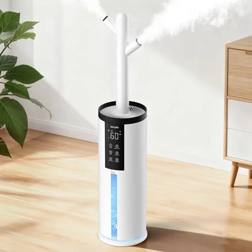 Humidifiers for Bedroom - Quiet Top Fill Cool & Warm Mist Humidifier Large Room with Humidistat — Humidifier, GloryAir
