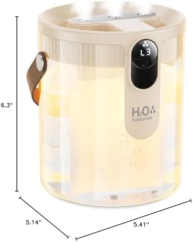 Portable Top Fill Humidifier with Night Light — Humidifier, KIMMOO