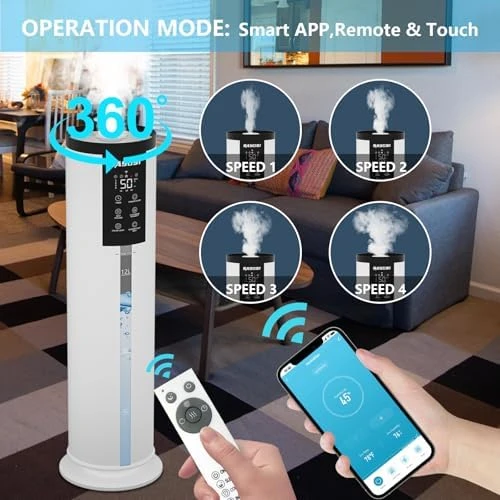 Smart Humidifier, 3.4 Gal (13L) for Bedroom Home — Humidifier, SAYDSI