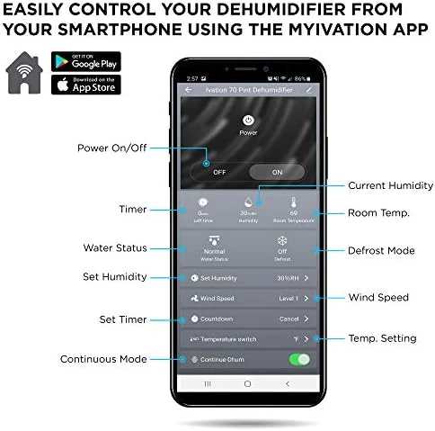 Smart Wi-Fi Dehumidifier with Pump — Dehumidifier, Ivation