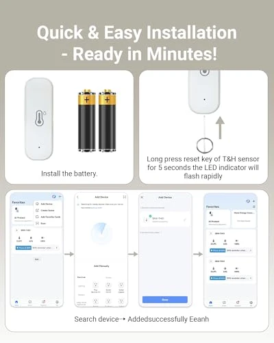 Smart WiFi Temperature Humidity Monitor — Humidifier, Drusine