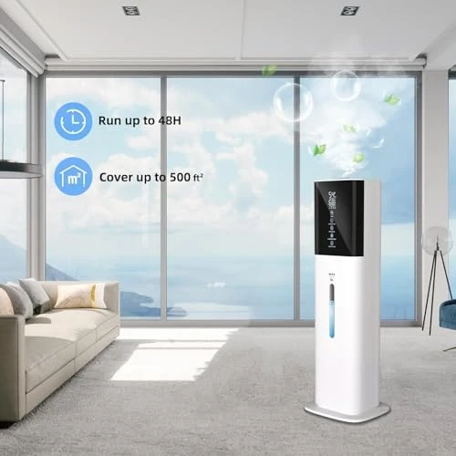 Ultrasonic Cool Mist Humidifier with Timer and Humidistat — Humidifier, let'me