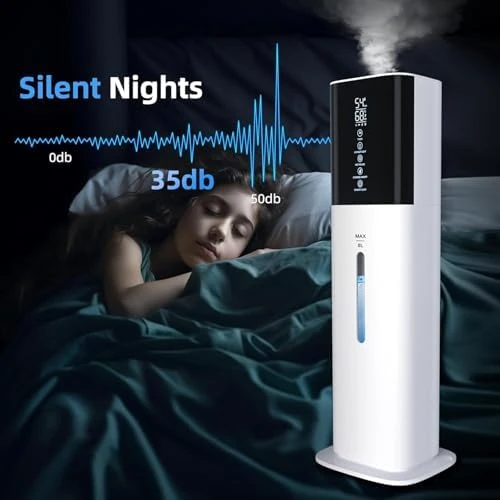 Ultrasonic Cool Mist Humidifier with Timer and Humidistat — Humidifier, let'me