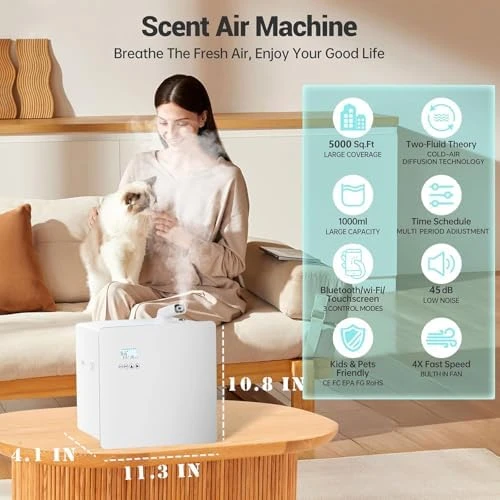 Whole House Smart Scent Air Machine — Essential Oil Diffuser, DAKISTF
