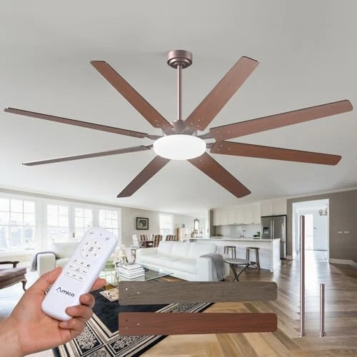 72 Inch Smart Ceiling Fan with Lights — Smart Fan, Amico
