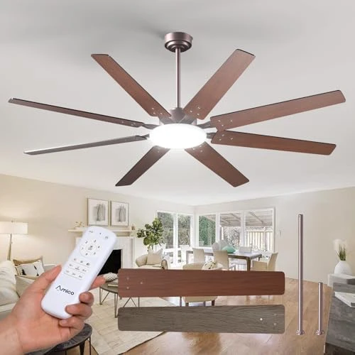 72 Inch Smart Ceiling Fan with Lights — Smart Fan, Amico