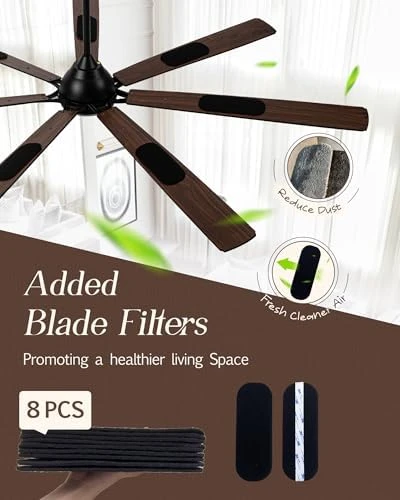 84" Large Smart Ceiling Fan with Lights Remote Control via WiFi Alexa — Smart Fan, Minislak